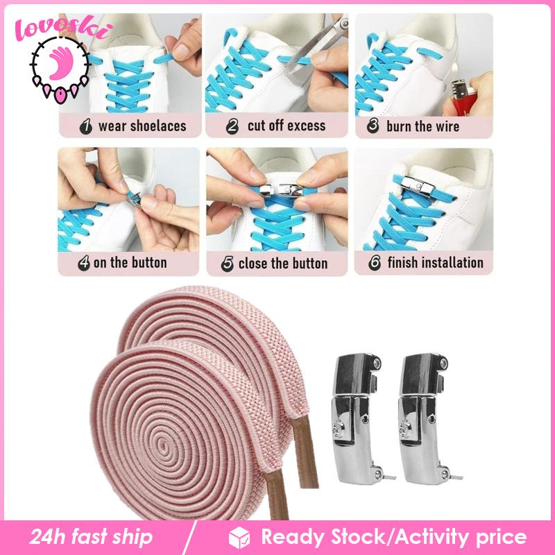 [Lovoski] Dây Buộc Giày Co Giãn Không Cần Buộc Nhanh Chóng Cho Người Lớn Tập Luyện