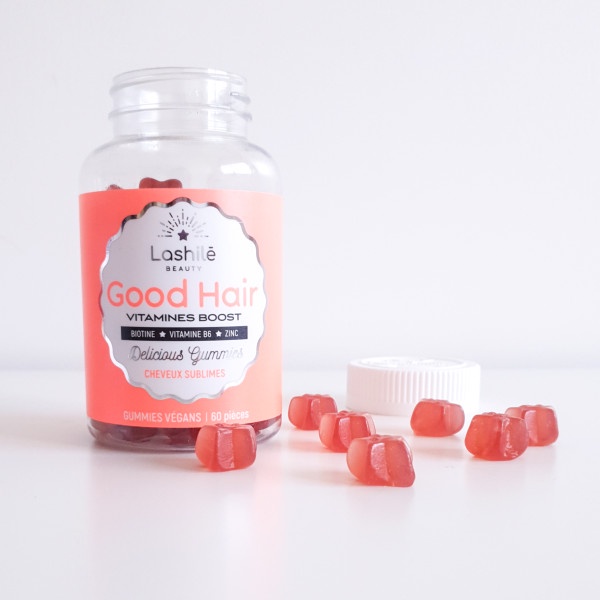 ( Tóc dài 2cm sau 1 hộp) Viên mọc tóc và móng Lashile Beauty Good Hair Vitamins Boost 60 Gummies dạng kẹo