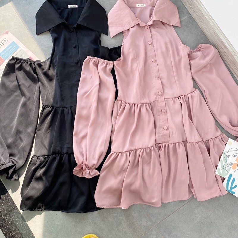 Đầm Sơ mi Đan Dây Xịn Xò