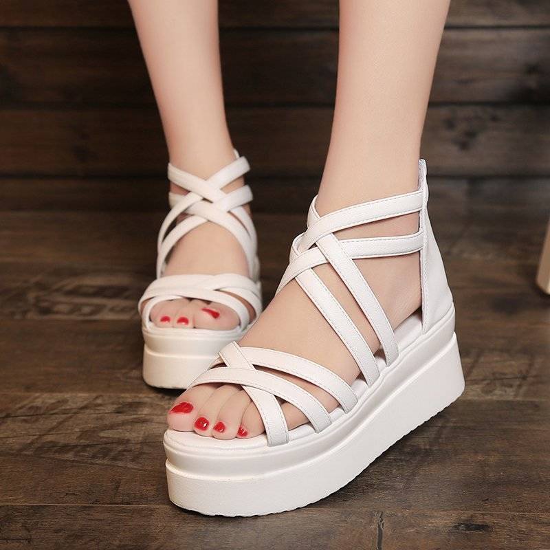 Dép xăng đan Giày Sandal Nữ Đế Xuồng Dày Phong Cách Hàn Quốc Mùa Hè Mới