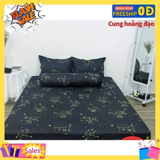 Bộ ga gối 3 món cotton poly 1mx1m9,được chọn mẫu-cung hoàng đạo