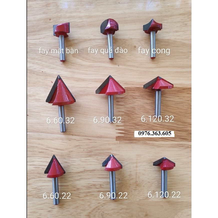 Mũi phay cốt 6