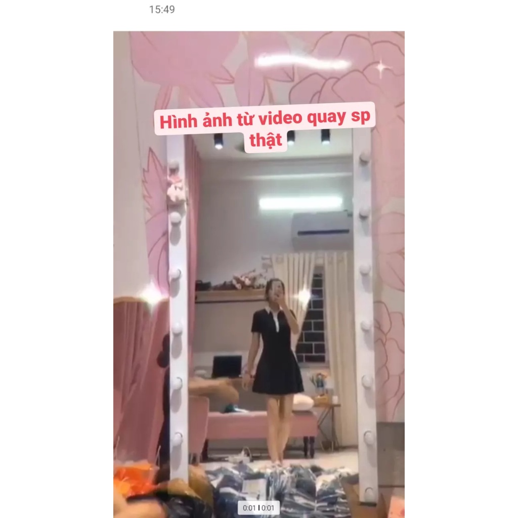 [Mã SKAMLTSW11 giảm 10% đơn 99K] Váy Polo Body Nữ Đen Viền Cổ Trắng Siêu Xinh Chất Liệu Cotton Thoáng Mát | BigBuy360 - bigbuy360.vn