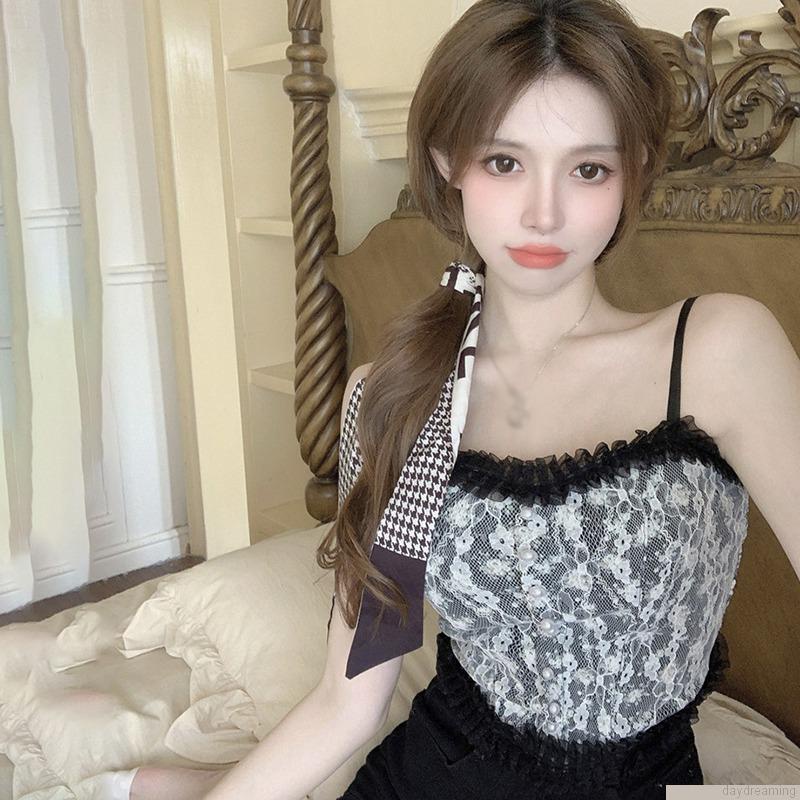 Áo croptop hai dây siêu nhẹ thiết kế quyến rũ thời trang sành điệu cho nữ