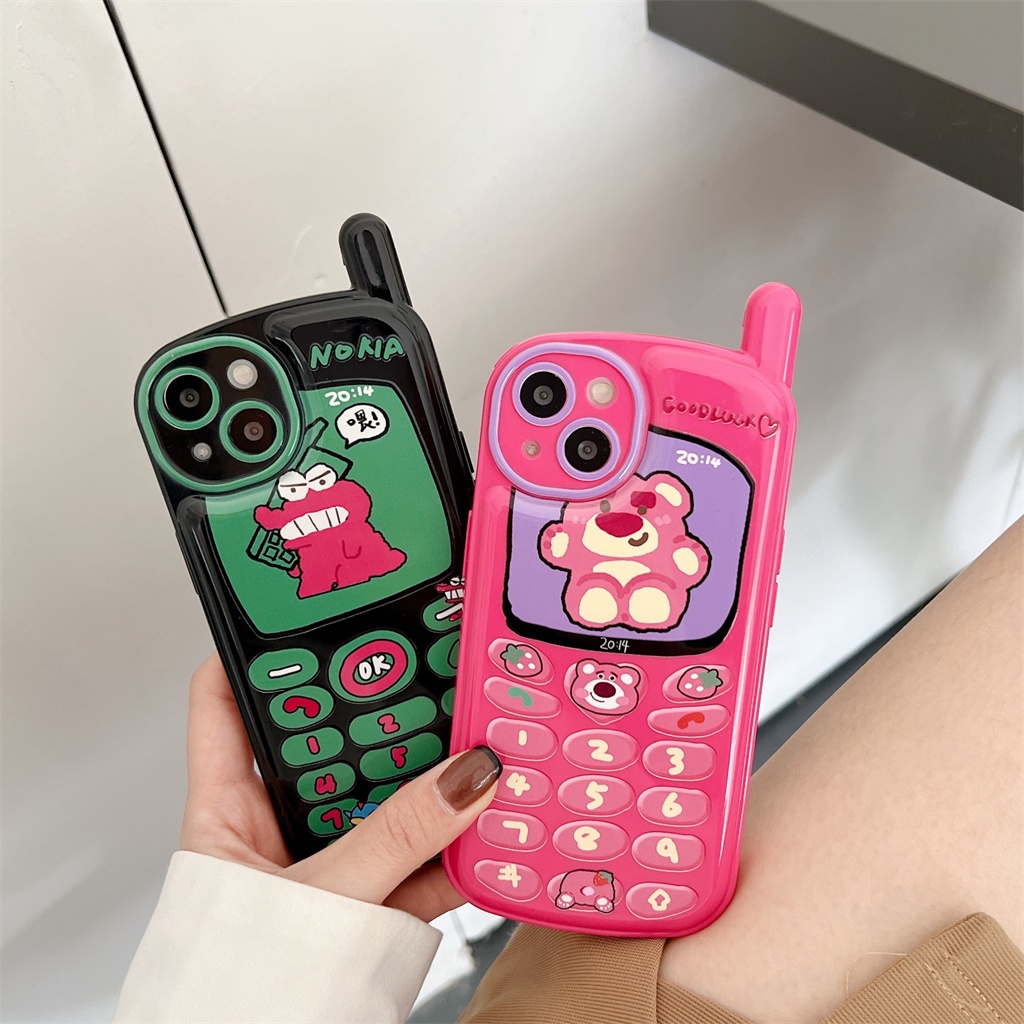 Ốp Điện Thoại In Hình Gấu Dâu Tây Cho Iphone 13 Pro Max 11 ProMax 12ProMax XS Max