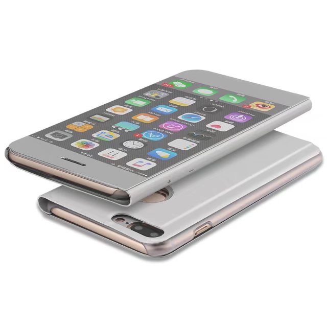 For iPhone 6 Plus/6s Plus Slim Flip Clear Window View Mirror Phone Case