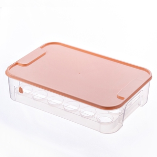 Stackable egg storage box with lid, kitchen refrigerator fresh-keeping box, household plastic egg rack holder, egg box