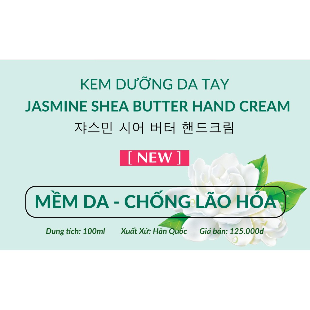 Kem Dưỡng Da Tay BEAUSKIN Jasmine She Butter Hand Cream Hương Nhài Thơm Mát 100ml - BSHC0300110