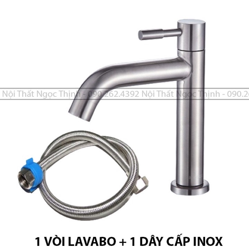 vòi lavabo lạnh SENTANO STN-601 (18CM) Vòi rửa mặt 1 đường nước inox 304 cao cấp