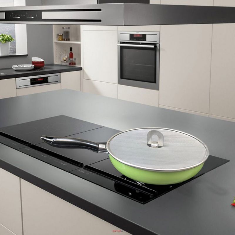 * Có tay cầm * Nắp lưới Inox chắn dầu mỡ chiên xào - vung đậy nồi chảo nhà bếp chống văng