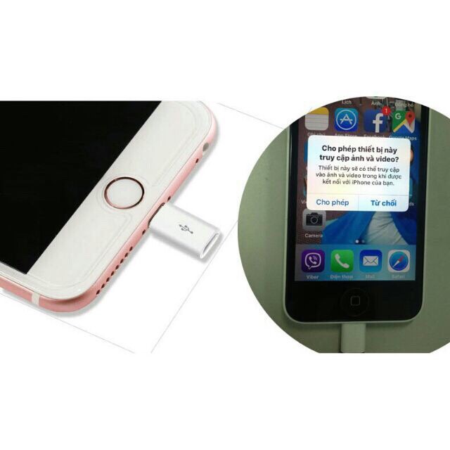 (XẢ Kho) Đầu Chuyển Micro USB Sang Lightning -chân Iphone - 19k