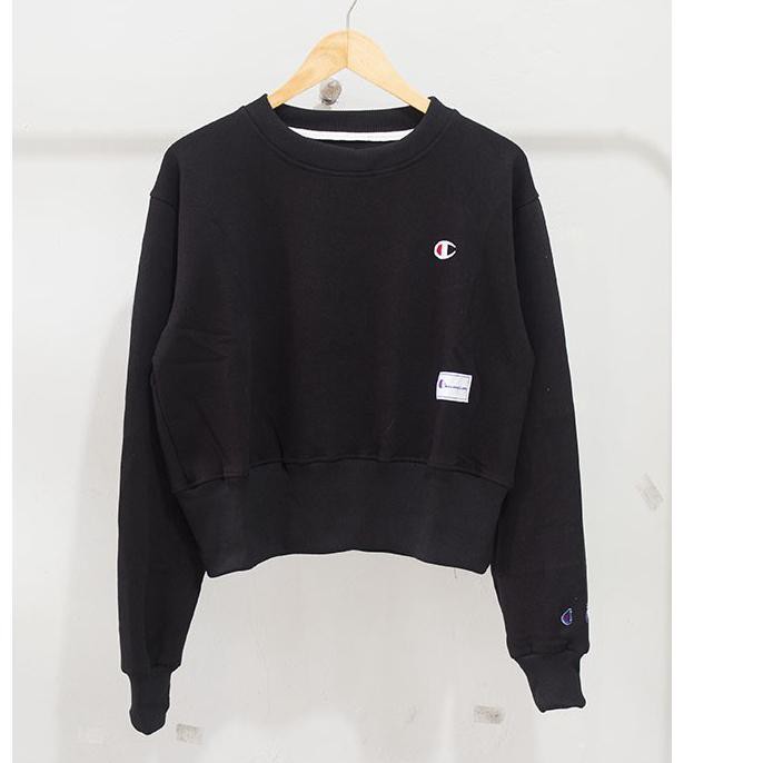 Áo Sweater Lửng In Chữ Champion 5.5 Thời Trang Cho Nữ