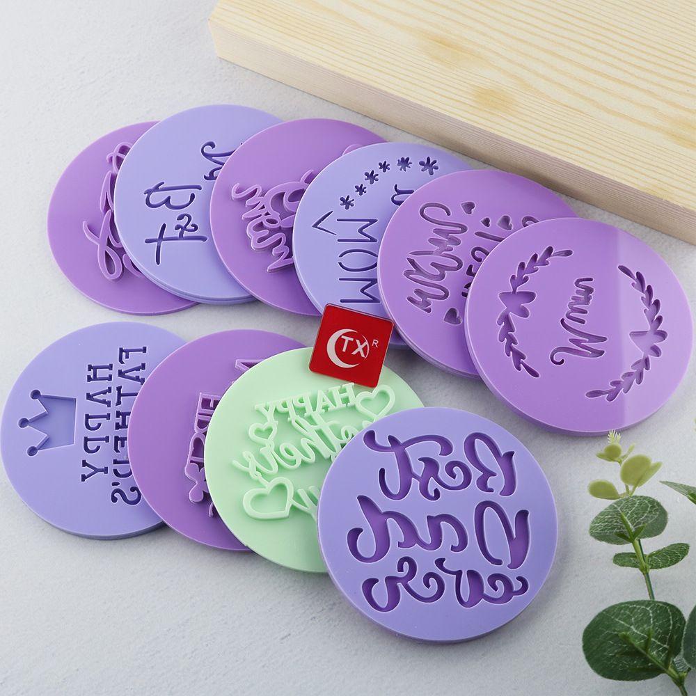 .Khuôn Cắt Bánh Waffle Tạo Hình Chữ Happy Mother Day Độc Đáo DIY