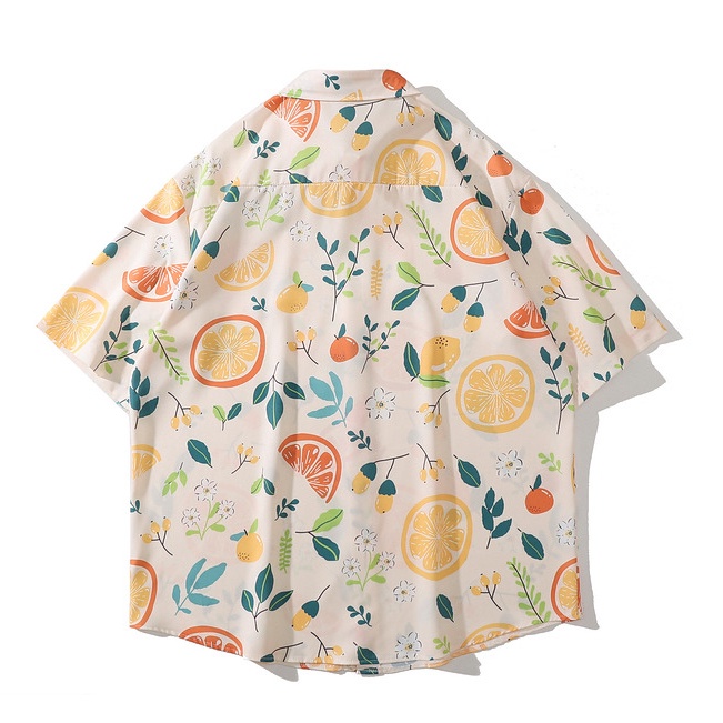 Áo Sơ Mi Tay Ngắn Họa Tiết Hoa Lá Thời Trang Cho Nam