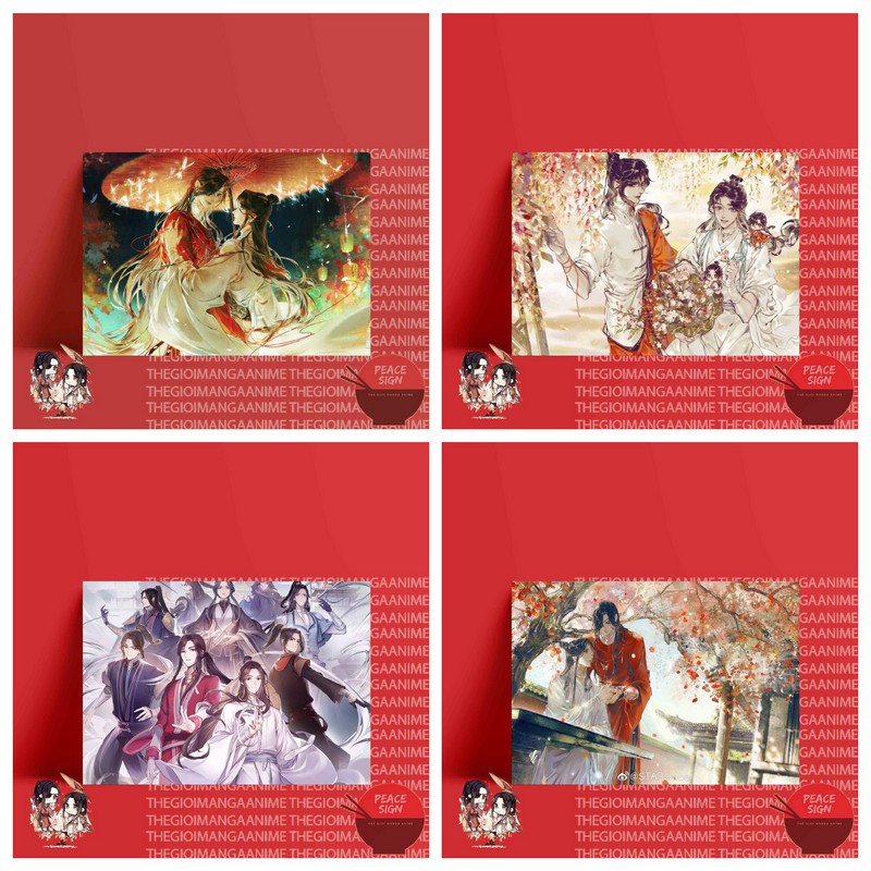 Tấm Postcard giấy 260gsm cao cấp THIÊN QUAN TỨ PHÚC A5 anime chibi ảnh đẹp nhiều mẫu