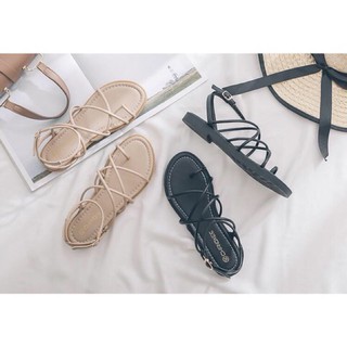 Giày sandal bệt dây chéo nhuyễn xỏ ngón chiến binh - T&T