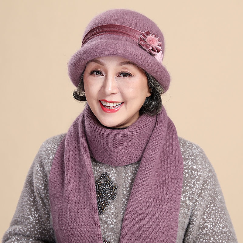 Mũ Len Giữ Ấm Mùa Đông Thời Trang Cho Phụ Nữ Trung Niên