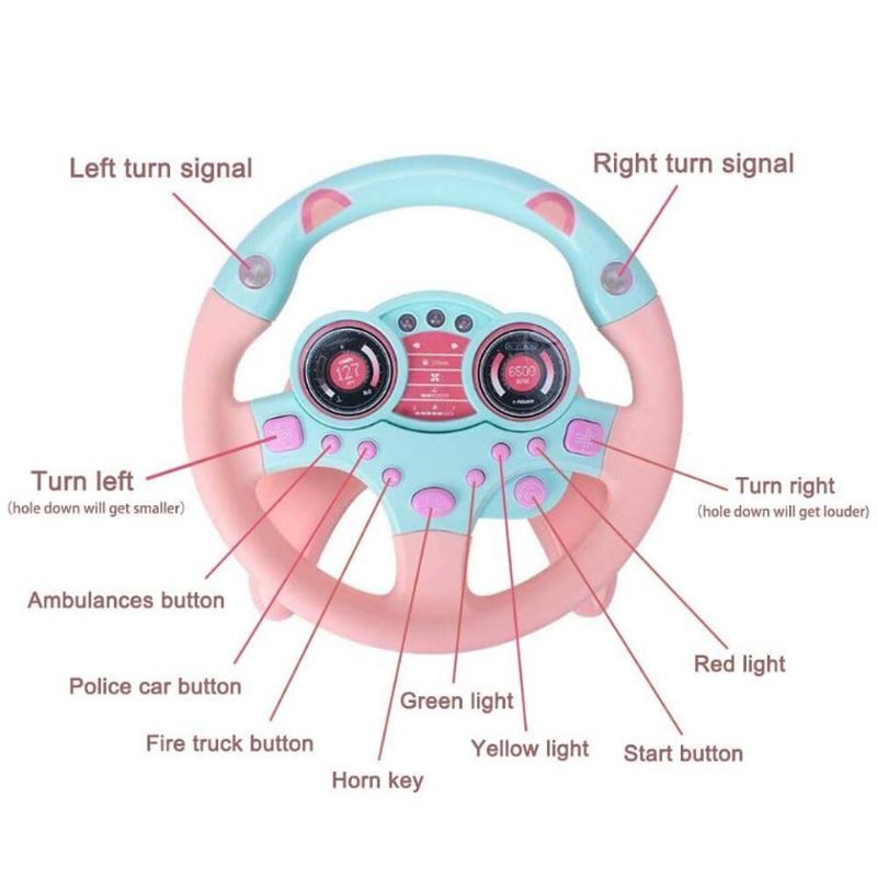 Vô lăng đồ chơi phát nhạc xoay 360 độ cho bé