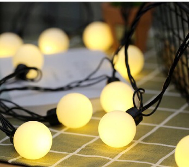 Dây đèn Ping pong light 3m 20 bóng trang trí ngoài trời cắm điện