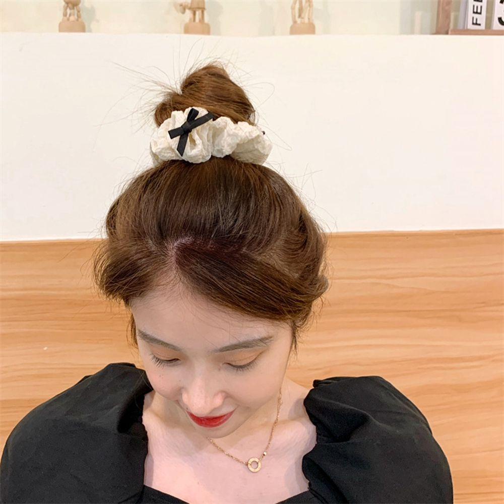 Dây Cột Tóc Đuôi Ngựa Bằng Vải Thiết Kế Nhỏ Nhắn Phong Cách Cổ Điển Ngọt Ngào WMES15H