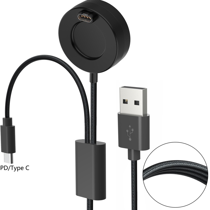 Đế Sạc USB Type C 2 Trong 1 Cho Đồng Hồ Garmin Fenix 7 7S 7X 6 5 Đứng
