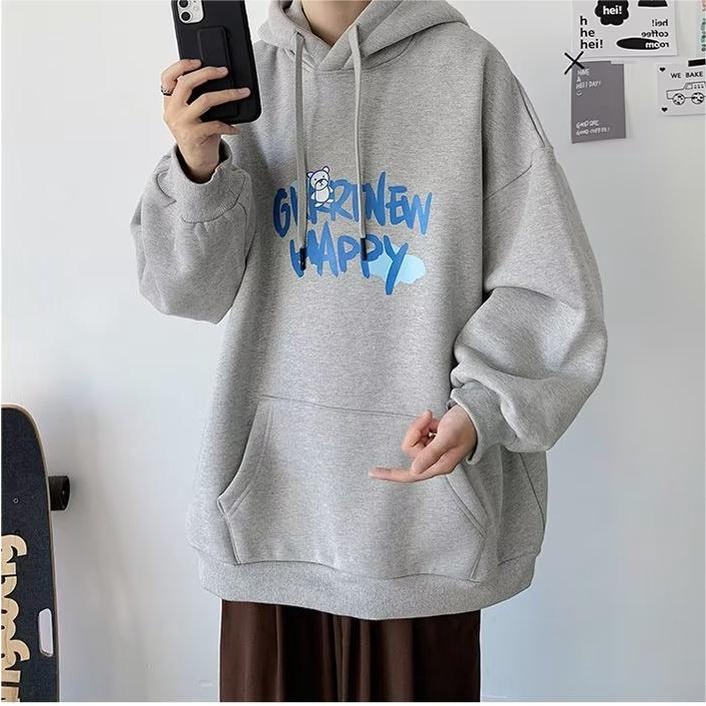 Áo Hoodie Thể Thao Nam In Chữ Đơn Giản Thời Trang Hàn Quốc Nhiều Cỡ M-5XL