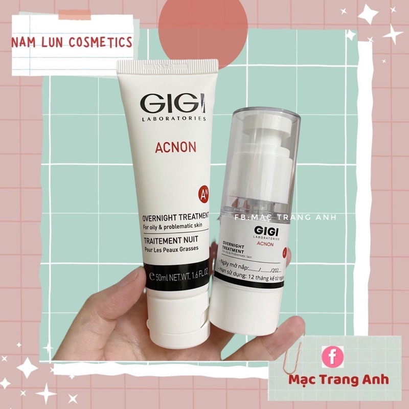 Kem dưỡng chuyên sâu mụn Gigi acnon overnight treatment