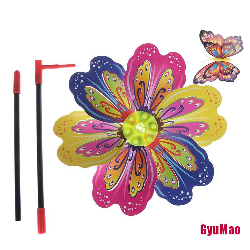 Chong Chóng Hình Bông Hoa/ Bươm Bướm Nhiều Màu Sắc Dùng Trang Trí Sân Vườn Cho Bé