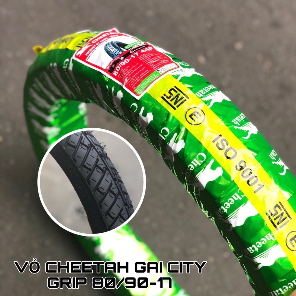 VỎ CHEETAH GAI CITY GRIP PRO 100/80-17 KHÔNG RUỘT