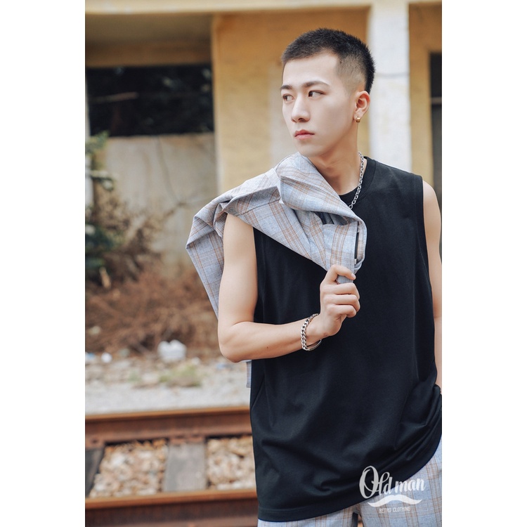 Áo Thun Ba Lỗ, Áo Tanktop Thể Thao Nam, Kiểu Sát Nách, Basic Trơn Cotton