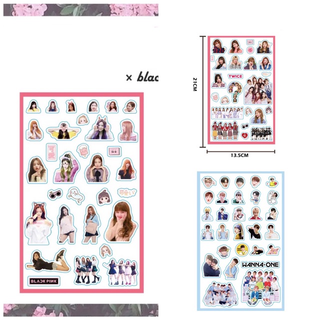 Sticker miếng dán BTS/Blackpink/Twice/Wanna One