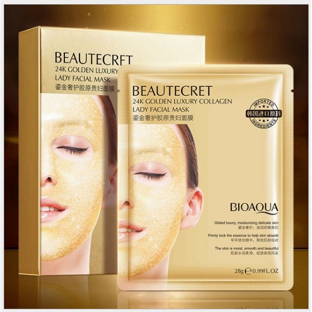 Mask Mặt nạ thủy tinh Bioaqua - Thạch collagen Beautecret dưỡng ẩm sáng da nội địa Trung AmiHouse.99