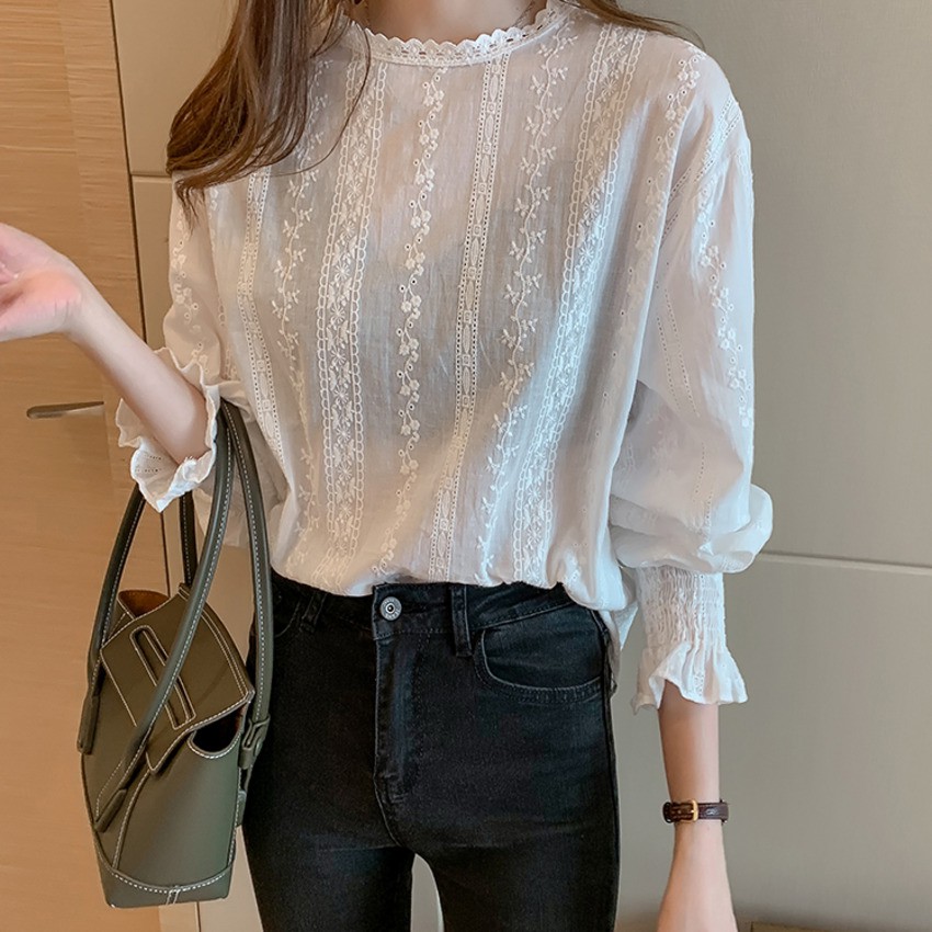 Áo Ren Tay Dài Cho Nữ