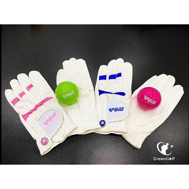 Găng tay golf trẻ em NK/ Chất liệu da cừu/ Màu Trắng Hồng và Trắng Xanh/ Size cho bé 3-15 tuổi