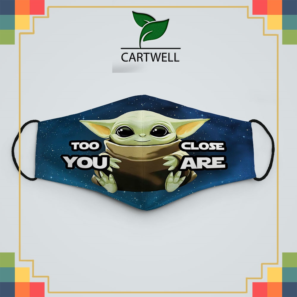 Khẩu trang vải in S.T.A.R.W.A.R.S_3420 CARTWELL chất liệu vải dày 2 lớp chống nắng phòng dịch bệnh lọc không khí