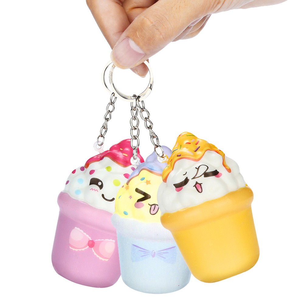 Squishy dẻo hình kem ốc quế dễ thương