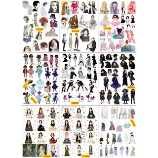 Sticker Washi A4 [PRETTY GIRL] Dạng Lì Trang Trí Bullet Journal Siêu Đẹp (227_47.48.30-35.57)