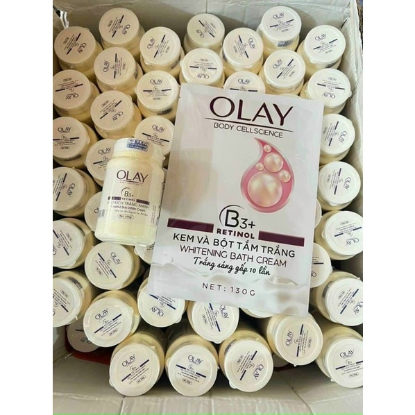 Kem Kích Trắng Olay B3+ 200Gr , Kem Và Bột Tắm Trắng Sáng Gấp 10 Lần