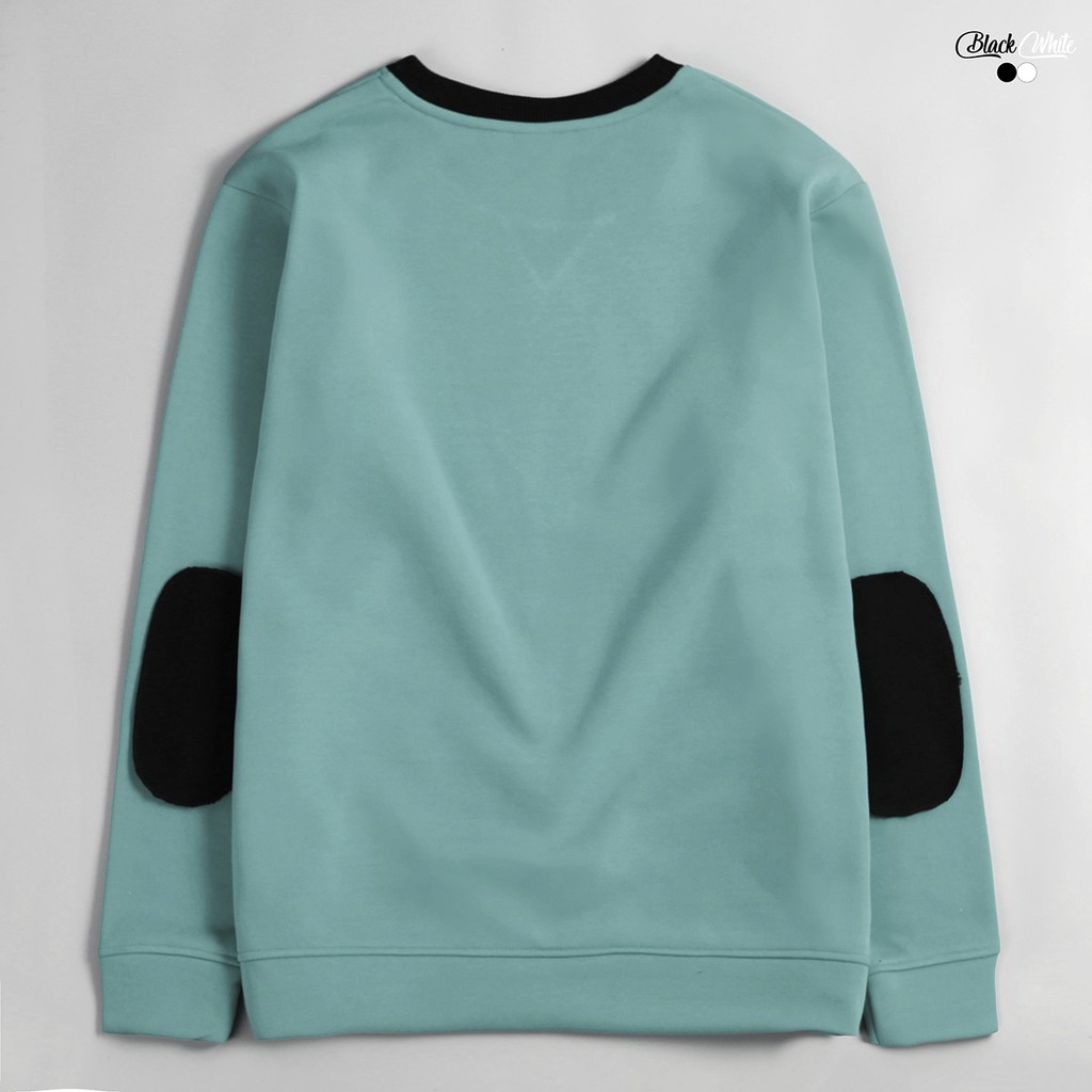 Sweater Tone Màu Sang Trọng Thiết Kế Phối Khác Biệt Khuỷu Tay Áo, Mới Lạ | BlackWhite Shirt Official