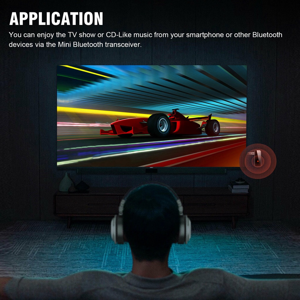 Thiết Bị Thu Phát Bluetooth 5.0 2 Trong 1 Giắc Cắm 3.5mm Cho TV/Tai Nghe Trên Xe Hơi