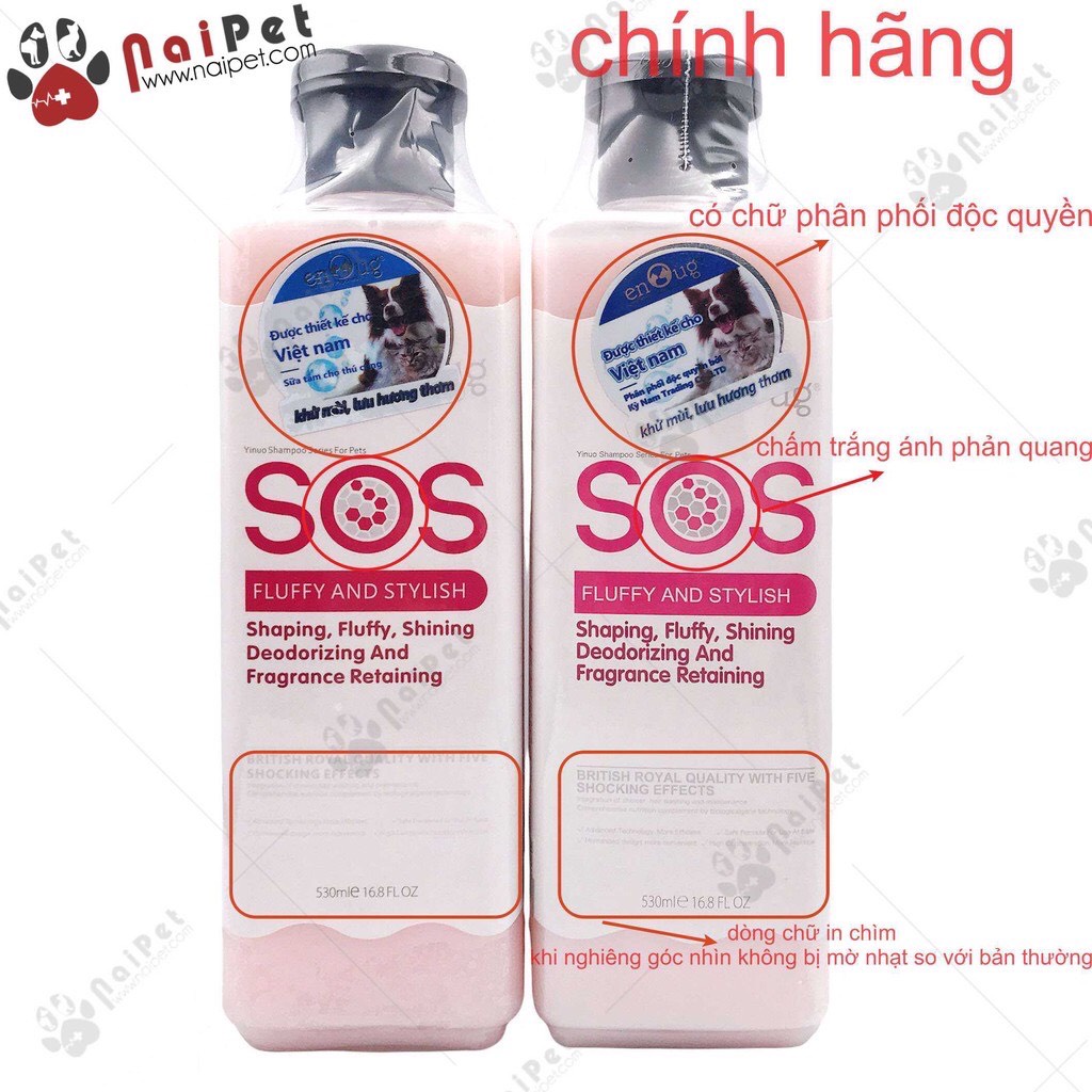 [Mã PET50K giảm Giảm 10% - Tối đa 50K đơn từ 250K] Sữa tắm SOS cho thú cưng 530ml Chính Hãng