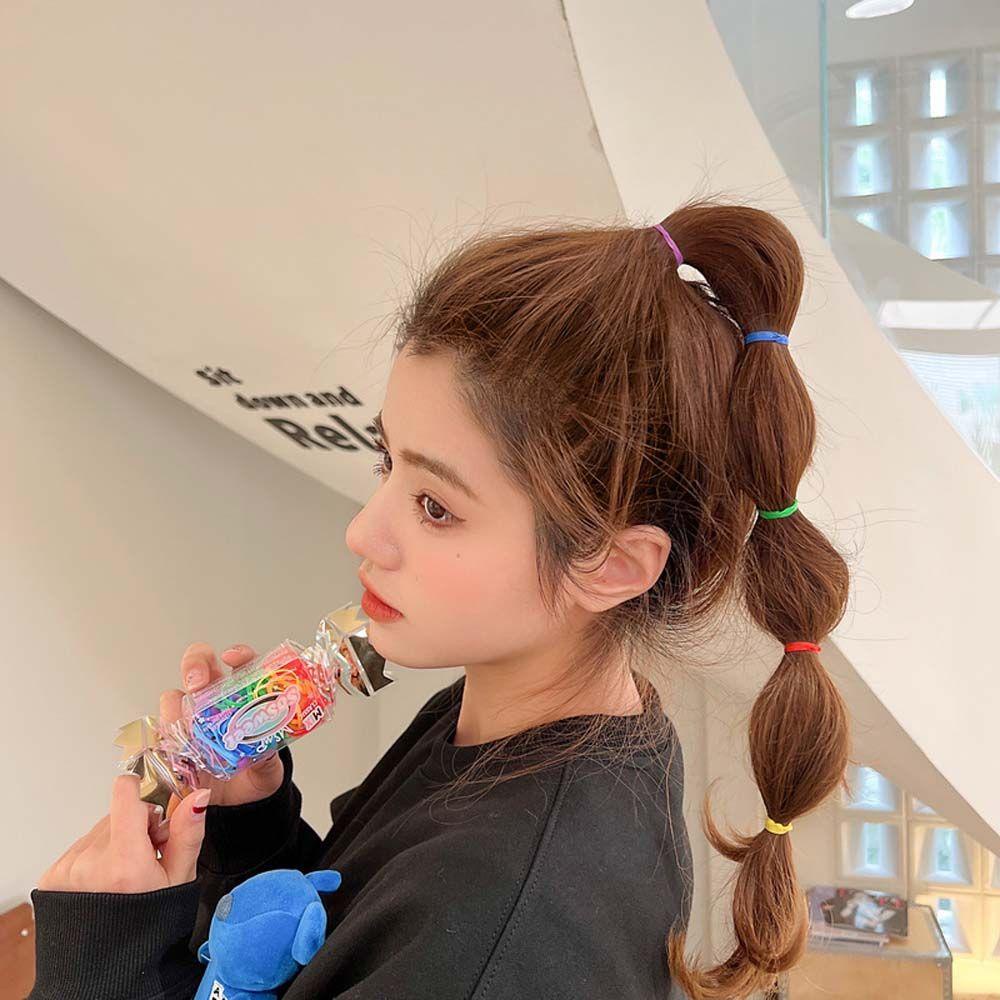 Dây Cột Tóc Cao Su 15H Màu Sắc Ngọt Ngào Phong Cách Hàn Quốc Cho Bé Gái