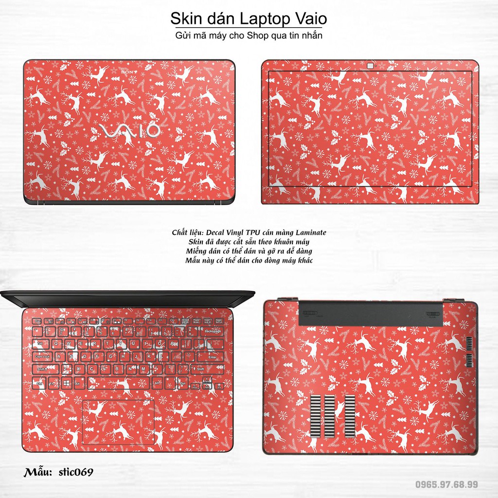 Skin dán Laptop Sony Vaio in hình Hoa văn sticker _nhiều mẫu 12 (inbox mã máy cho Shop)