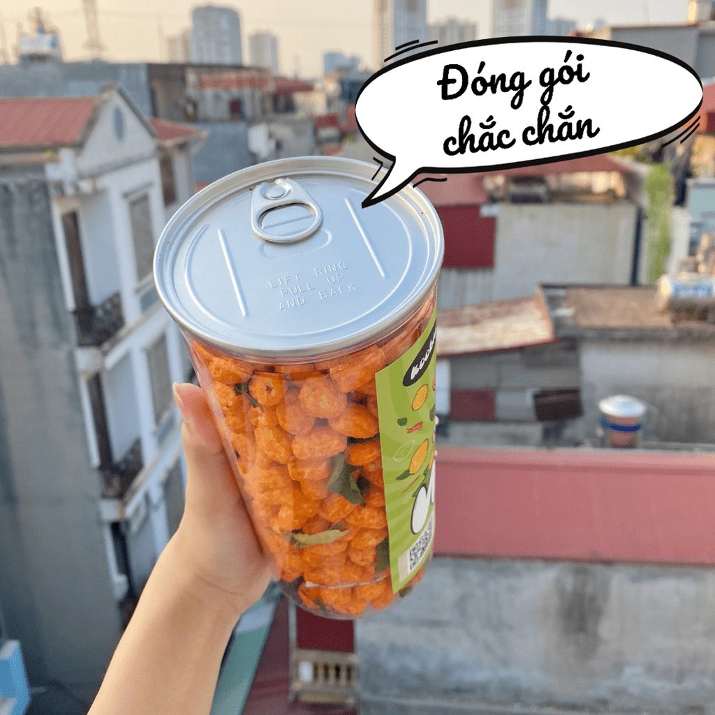 Nui sấy khô mix bò lá chanh 340g Koobie, đồ ăn vặt ngon an toàn vệ sinh, giao hàng Hà Nội siêu tốc