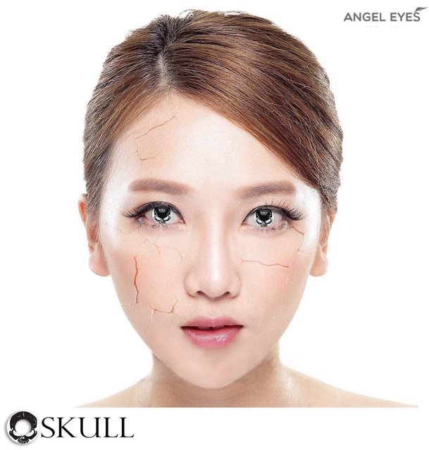 Contactlens coplay Halloween kèm khay gương