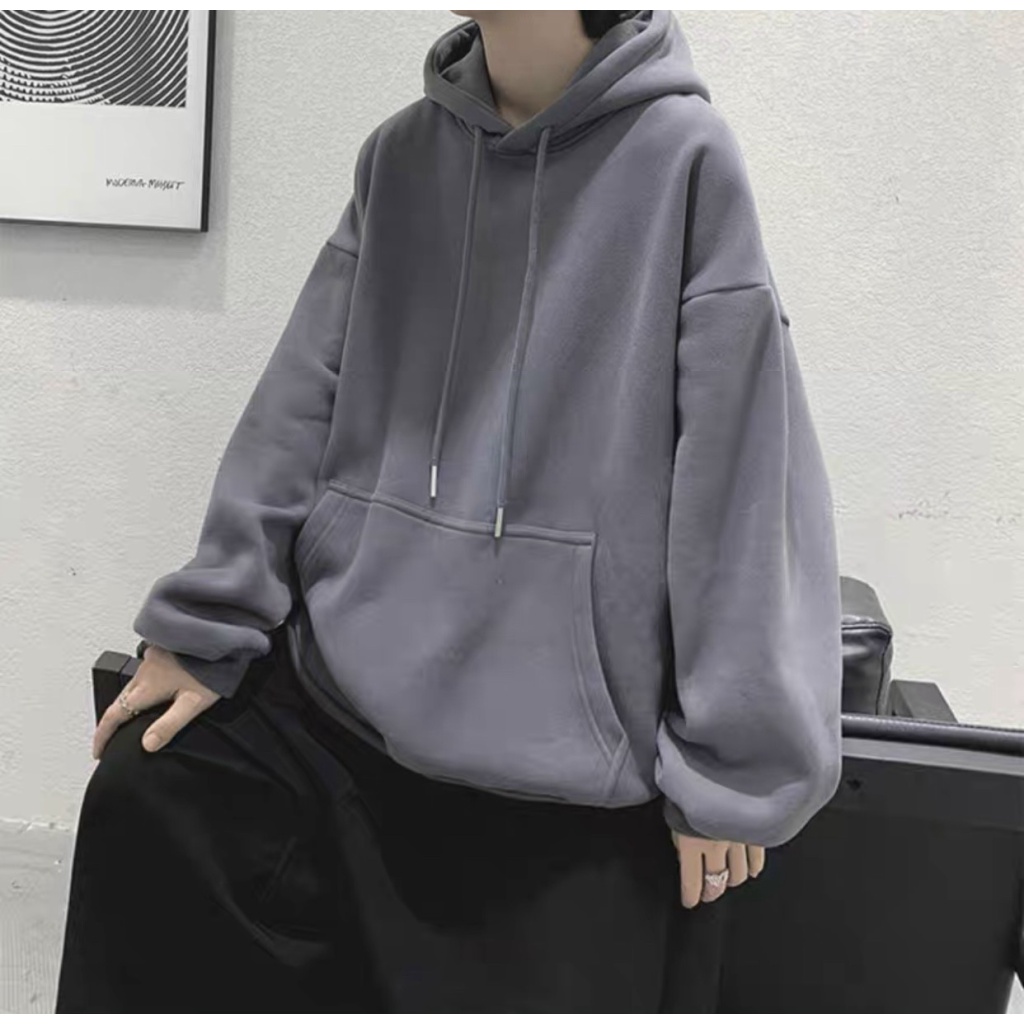 Áo Hoodies Nam Chui Đầu Trơn Nón Lớn Vải Nỉ Mềm Form Rộng 4 Màu Dễ Phối Đồ Hot Trend NEW UNISEX