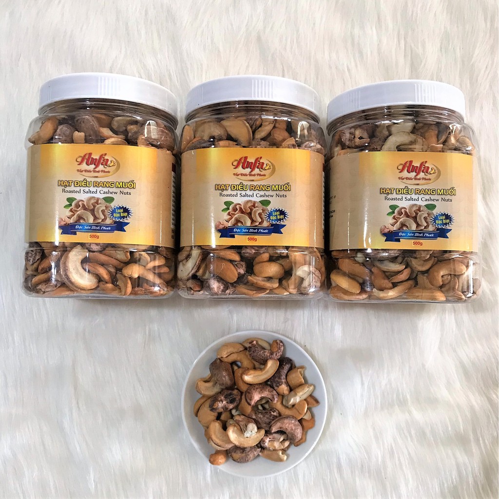 1 KG Hạt Điều Rang Muối ANFA Hạt Bể Cao Cấp