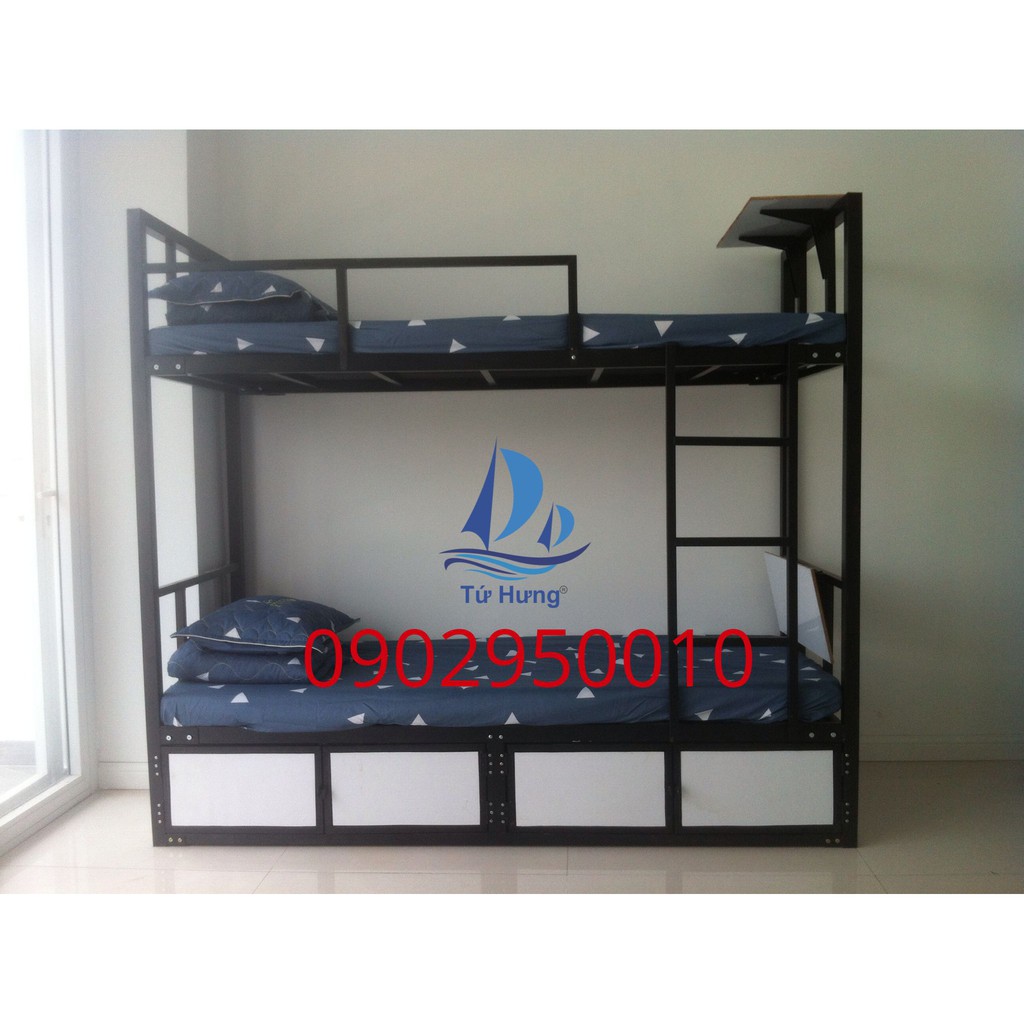Giường tầng có tủ dưới cho ktx cao cấp