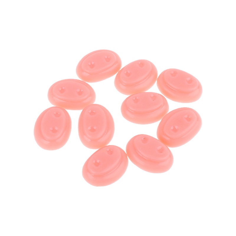 Bộ 10 Nút Mũi Heo Bằng Nhựa Cho Búp Bê DIY