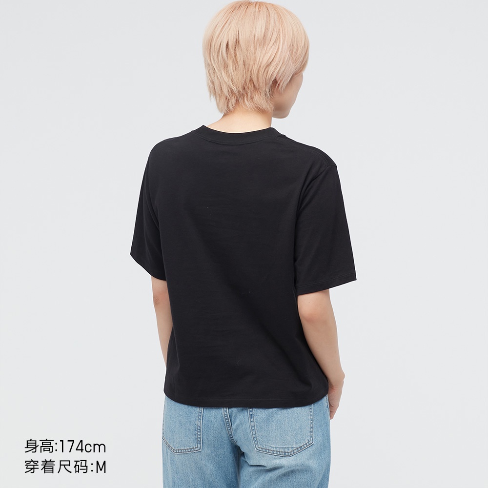 UNIQLO Áo Thun Tay Ngắn Cổ Tròn In Hình Hoạt Hình Disney Dễ Thương Cho Nữ 442575